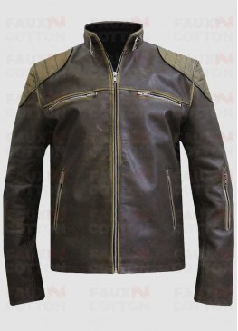 Antique Cafe Racer Leather Jacket